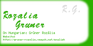 rozalia gruner business card