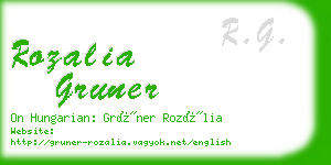rozalia gruner business card